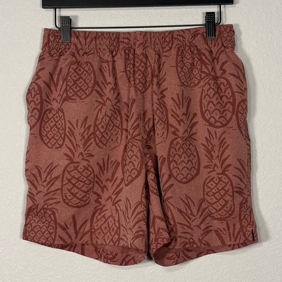 chubbies Other - Chubbies The Flints Gym Swim Unlined Hybrid Shorts in Maroon Pineapple - Medium